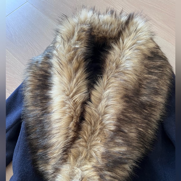 Club Monaco Navy Wool Coat - Picture 2 of 7